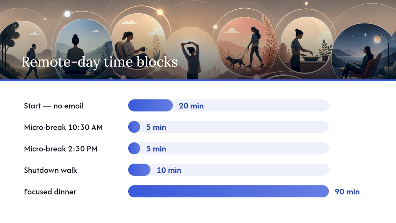 What remote and hybrid workers need to do differently — overview diagram