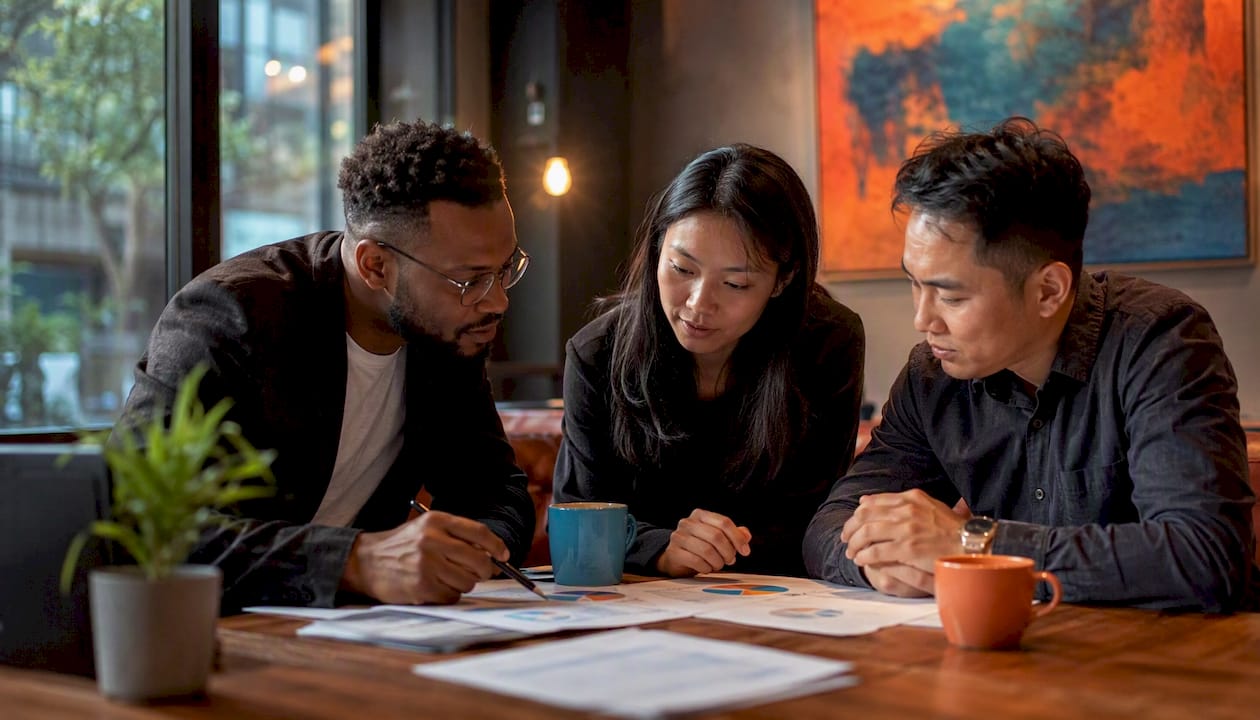 Team collaborating on review replies