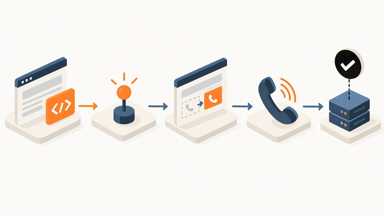 Call tracking installation verification workflow