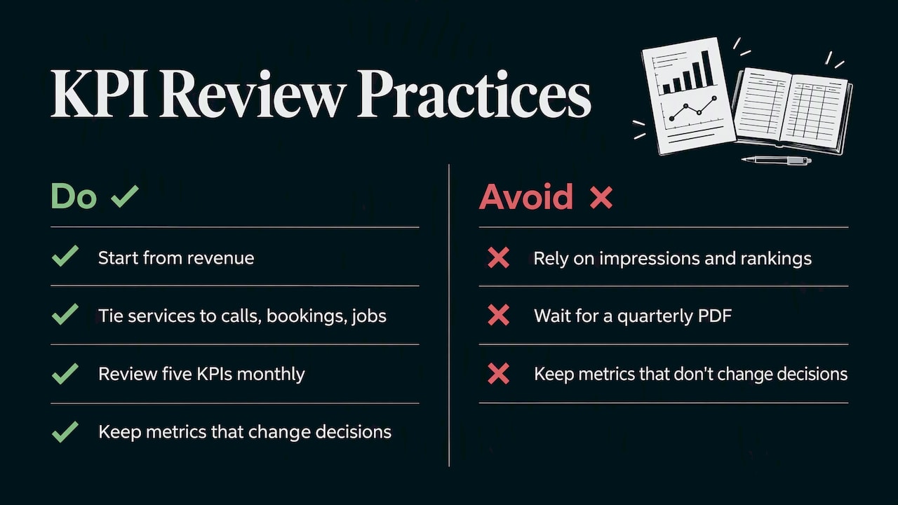 Perspective: how we use KPIs with local businesses — overview diagram