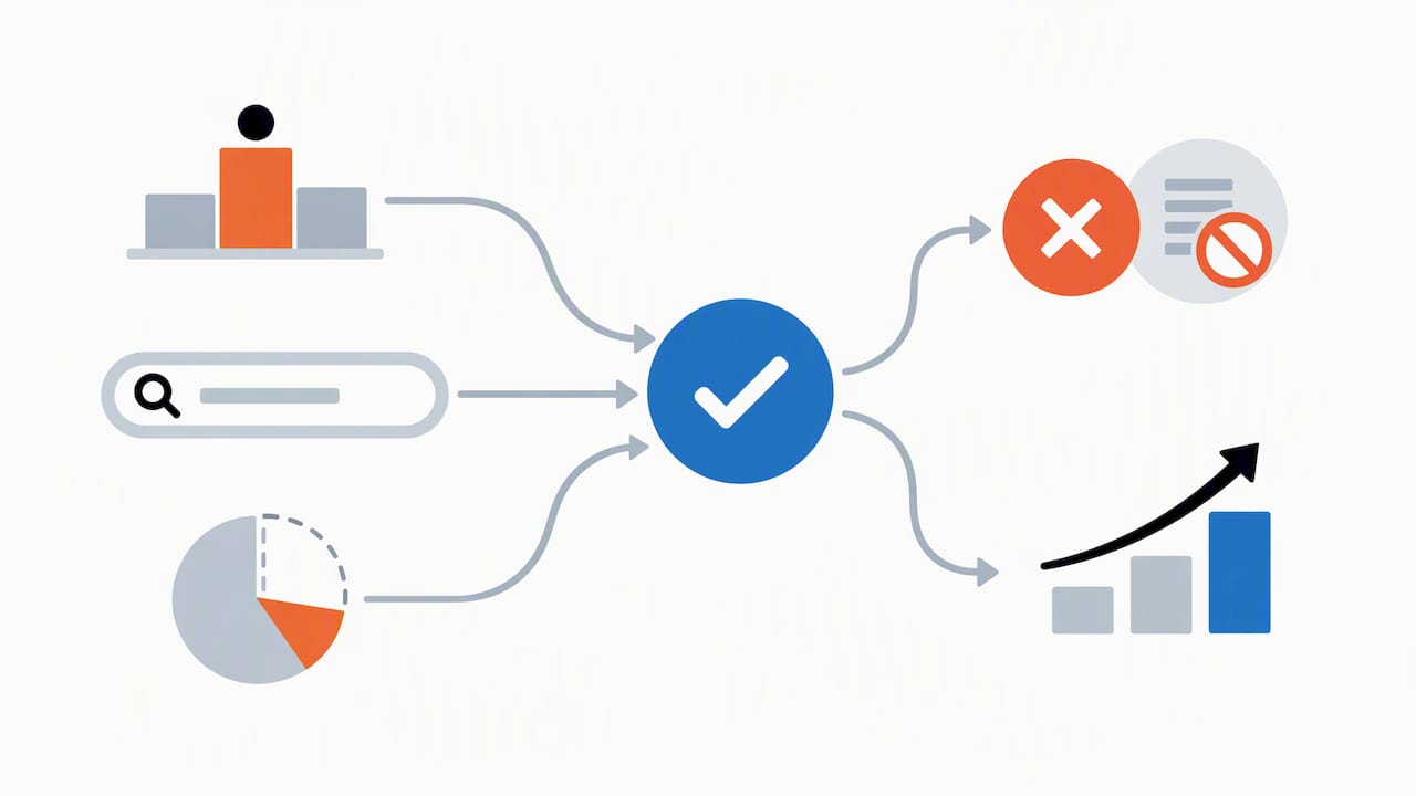 Auction signals guide a keyword or bid fix